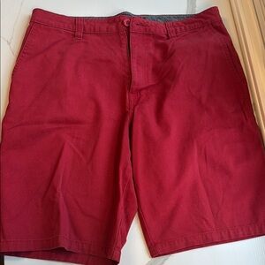 O'Neill Red Flat Front Shorts Casual Style